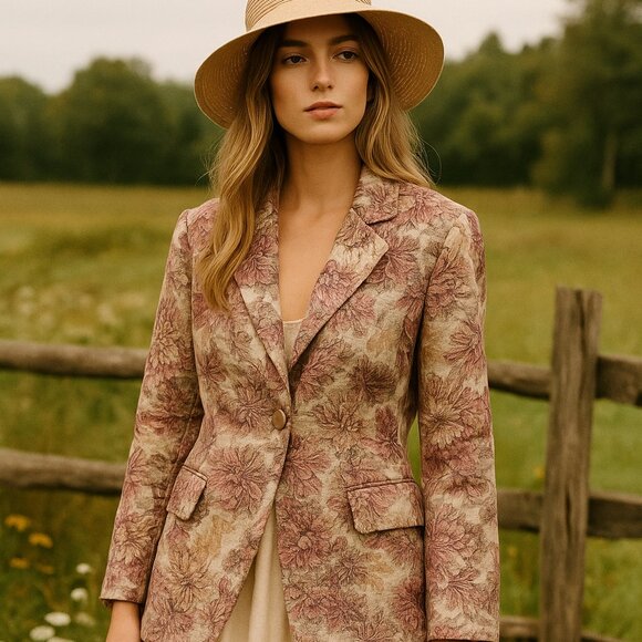 Christian Jacques Paris Floral Blazer – Free Size - Picture 1 of 14